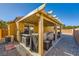 Covered patio with pergola and outdoor furniture at 7666 Rainbow Cove Dr, Las Vegas, NV 89131