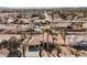 Aerial view of a neighborhood featuring a tile roof home and mature landscaping at 7695 Silver Wells Rd, Las Vegas, NV 89149