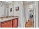 Bathroom vanity with granite countertop and modern fixtures at 790 Tossa De Mar Ave, Henderson, NV 89002