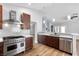 Modern kitchen with stainless steel appliances and a gas range at 9101 Dolphin Cove Ct, Las Vegas, NV 89117