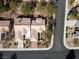 Overhead view showing the home's backyard and landscaping at 9300 Villa Ridge Dr, Las Vegas, NV 89134