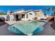 Enjoy backyard with a sparkling pool and patio, perfect for entertaining at 9995 Yellow Canary Ave, Las Vegas, NV 89117