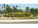 Beautifully landscaped common area with gravel and mature bushes at 108 Zenith Point Ave, North Las Vegas, NV 89032