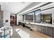 Bathroom featuring dual vanities, soaking tub and large window with a view at 1786 Diamond Rim Ct, Henderson, NV 89012