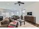 Spacious living room with comfortable seating and a stylish rug at 216 Copland Canyon Ave, Henderson, NV 89011