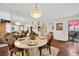 Dining room features a stylish chandelier and room for at least six guests at 2541 La Cara Ave, Las Vegas, NV 89121