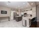 Modern kitchen with stainless steel appliances, granite countertops, and a center island at 2987 Matese Dr, Henderson, NV 89052