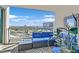 Relaxing balcony with plush outdoor seating and clear views of the city and surrounding landscapes at 322 Karen Ave # 1101, Las Vegas, NV 89109