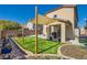 Low maintenance backyard featuring desert landscaping and a covered patio area at 5329 Fireside Ranch Ave, Las Vegas, NV 89131