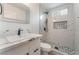 Modern bathroom with marble shower and vanity at 6885 Stone Dr, Las Vegas, NV 89110