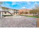 Modern pool and patio with mountain views at 6885 Stone Dr, Las Vegas, NV 89110