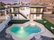 Inviting pool and spa area with ample patio space for relaxation and entertaining at 6885 Stone Dr, Las Vegas, NV 89110