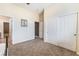 This bedroom offers carpeted floors, a double door closet, and ample sunlight at 7076 Oakleigh Dr, Las Vegas, NV 89110