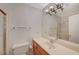 Bathroom with vanity, mirror, and shower at 1800 Edmond St # 252, Las Vegas, NV 89146