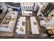 Aerial view of a luxury kitchen featuring dual islands, custom cabinetry, and professional-grade appliances at 2793 Red Arrow Dr, Las Vegas, NV 89135