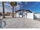 Home exterior features a yard with gravel landscaping at 3700 San Angelo Ave, Las Vegas, NV 89102