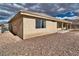 View of the backyard and patio at 3714 Mount Charleston Dr, Pahrump, NV 89048