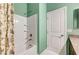 Clean, bright bathroom with a shower and tub combination at 4499 Amazing View St, Las Vegas, NV 89129