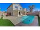 Backyard featuring a refreshing pool, perfect for relaxing and entertaining guests at 6027 Stone Hollow Ave, Las Vegas, NV 89156