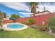 Resort style pool and patio with seating area at 7200 Big Rock Cir, Las Vegas, NV 89129