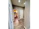 Hallway with wood-look floors and access to bathroom at 773 Valley Rise Dr, Henderson, NV 89052