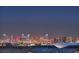 Panoramic city view showcasing the Las Vegas skyline at dusk from a residential neighborhood at 8560 Foundry Branch Ln, Las Vegas, NV 89113