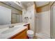 Bathroom featuring a shower with a sliding glass door and a single-sink vanity at 928 Allure Dr, Las Vegas, NV 89128