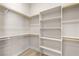 Walk-in closet has wooden poles and adjustable shelving at 3520 Malibou Ave, Pahrump, NV 89048
