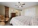 Comfortable bedroom featuring a ceiling fan and a closet at 870 Santa Maria Way, Mesquite, NV 89027