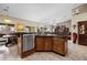 Kitchen island with barstool seating, located adjacent to dining area at 870 Santa Maria Way, Mesquite, NV 89027
