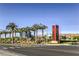 Scenic street view shows the Summerlin community sign surrounded by palm trees at 11576 Ashy Storm Ave, Las Vegas, NV 89138