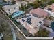 Aerial view of property showing solar panels and a landscaped backyard at 12118 La Carta Ct, Las Vegas, NV 89138