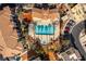 Aerial view showcasing the community pool, lounge area, and well-maintained landscaping at 1525 Spiced Wine Ave # 12103, Henderson, NV 89074