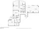 Detailed floor plan showcasing the layout of the residence, including bedrooms, bathrooms, and living spaces at 200 W Sahara Ave # 2108, Las Vegas, NV 89102