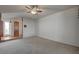 This bedroom features carpeted floors and a ceiling fan at 3716 N Torrey Pines Dr, Las Vegas, NV 89108