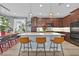 Modern kitchen featuring stainless steel appliances, a kitchen island and pendant lighting at 6489 Little Harbor Ct, Las Vegas, NV 89141