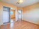 Cozy bedroom with mirror closet doors and an interior view of the landing at 7117 Shadow Crest Dr, Las Vegas, NV 89119