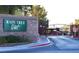 The Rain Tree West complex has a secure gate for resident safety and a well landscaped entry at 7950 W Flamingo Rd # 1139, Las Vegas, NV 89147