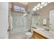 Clean bathroom featuring a shower-tub combo and a stylish vanity with sink at 2725 Cool Lilac Ave, Henderson, NV 89052