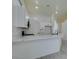 Open concept kitchen featuring bright light, white countertops, and modern appliances at 3721 Brentcove Dr, North Las Vegas, NV 89032