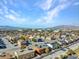 A high angle view shows the meticulously arranged residences and mature landscaping in this planned community at 4260 Vornsand Dr, Las Vegas, NV 89115