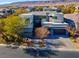 Aerial view of modern home showcasing architectural design and curb appeal at 43 Grey Feather Dr, Las Vegas, NV 89135