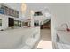 Modern kitchen with sleek countertops, stylish lighting, and an open layout at 43 Grey Feather Dr, Las Vegas, NV 89135