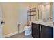 Bathroom featuring single sink vanity and a toilet at 7203 Pepperbox Ave, Las Vegas, NV 89179