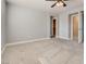 Bedroom with carpeted floor, base trim, and doors to closet and hallway at 7203 Pepperbox Ave, Las Vegas, NV 89179
