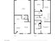 Detailed floor plan showcasing the layout of both floors with room dimensions at 11428 Belmont Lake Dr # 104, Las Vegas, NV 89135
