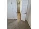 View of a carpeted bedroom through the closet door with a partial bathroom view at 2341 Celestial Moon St, Henderson, NV 89044