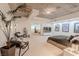 Bright bedroom with a unique concrete ceiling, contemporary decor, and open layout at 360 E Desert Inn Rd # 604, Las Vegas, NV 89109