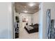 Modern bedroom featuring a concrete ceiling, walk-in closet, and gray accents at 360 E Desert Inn Rd # 604, Las Vegas, NV 89109