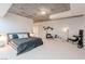 Generous bedroom with modern decor, concrete ceiling, stylish accents, and serene atmosphere at 360 E Desert Inn Rd # 604, Las Vegas, NV 89109